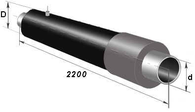 Концевой элемент трубопровода с кабелем вывода ППУ в Балаково